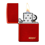 Zippo Reg Metallic Red Logo