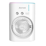 Zartek – ZA-144 Rechargeable Desktop Mist Fan 6"