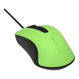 Astrum MU120 Wired Optical Mouse Green Black