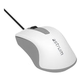 Astrum MU120 Wired Optical Mouse White Black