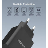 Astrum Pro Dual U24 12W 2.4A USB Wall Charger Black
