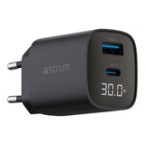Astrum WATZ30L 30W PD USB-C Wall Charger Black