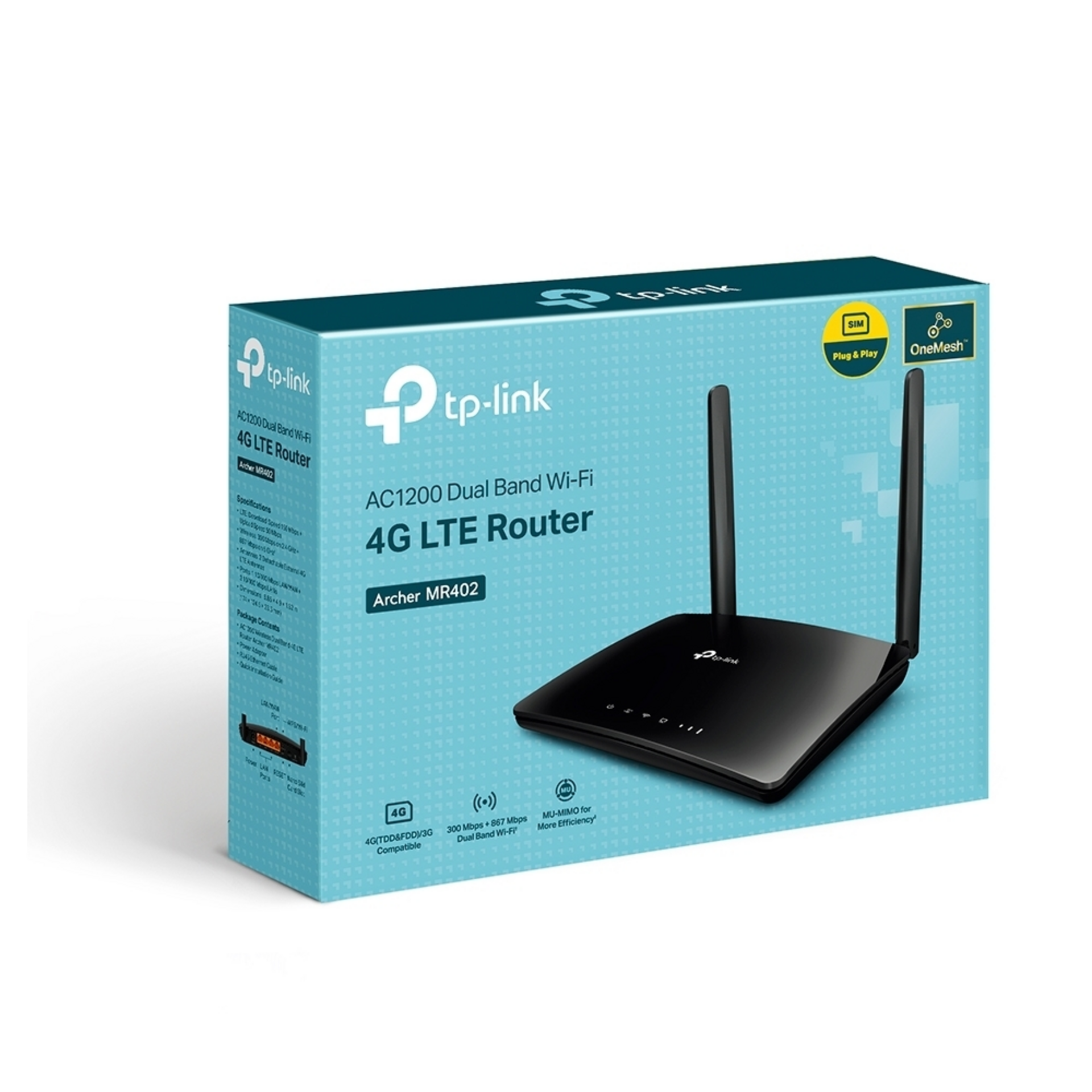 TP-Link Archer MR402 AC1200 Wireless Router - Dual Band 2.4GHz and 5GHz 4G LTE
