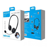 Astrum HS750 On-ear Professional USB Headset with Mic