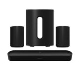 Sonos Beam + Sub Mini + 2x Era 100 Speakers - Black