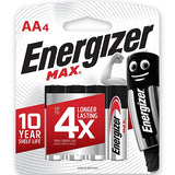 Energizer MAX Alkaline AA Battery Card 4
