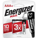 Energizer MAX Alkaline AAA Battery Card 4