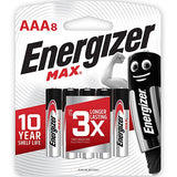 Energizer MAX Alkaline AAA Battery Card 8