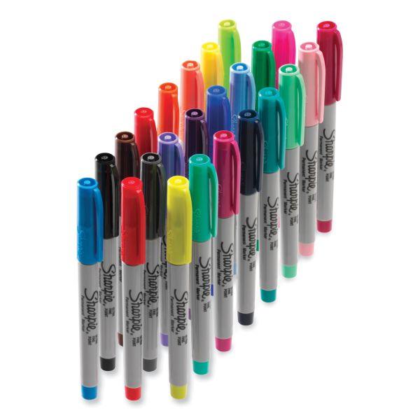 Sharpie Fine Permanent Markers Assorted Colour Burst 24 Pack – New