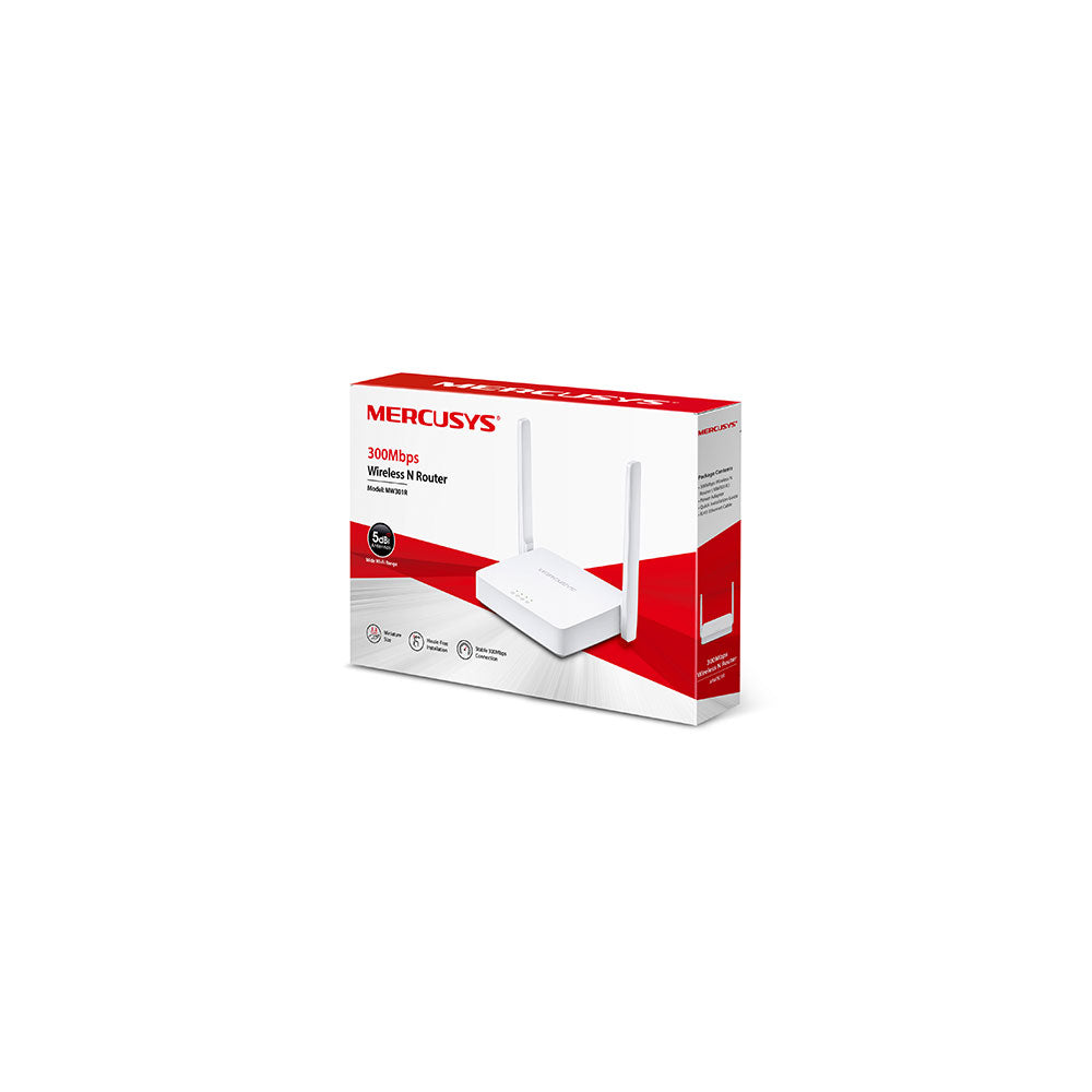 Mercusys MW301R 300Mbps Wireless N Router White – New World