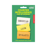 Kikkerland Counter Intelligence Pop Up Sponges