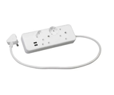 Ellies 4 Way Multiplug 2 x USB 2.4A – 0.4M - FEMUSB4