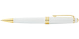 Cross Bailey Light Ballpoint Pen White Resin with Gold Plated Trim - AT0742-10