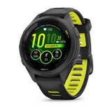 Garmin Forerunner® 265S Black Bezel and Case with Black/Amp Yellow Silicone Band