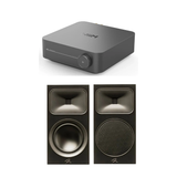 WiiM Amp Pro Streaming Amplifier - Grey + Martin Logan Motion Foundation B2 Bookshelf Speakers