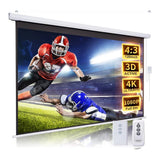 HTPNEO 120-Inch Electronic Projector Screen with Remote 16:9 - 120EM169