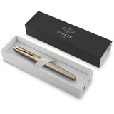 Parker IM Rollerball Pen in Brushed Metal with Gold Trim - NS1931663