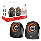 Genius USB Wired 3.5mm Desktop Speakers Orange - SP-Q160