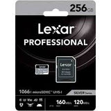 Lexar 256GB Professional 1066x UHS-I microSDXC Memory Card with SD Adaptor