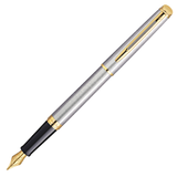 Waterman Hemisphere Fountain Pen Stainless Steel Gold Trim - NS0920330