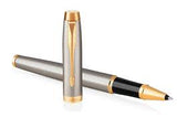 Parker IM Rollerball Pen in Brushed Metal with Gold Trim - NS1931663