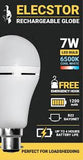 Elecstor B22 7W 1200mah Rechargeable LED Bulb - Cool White