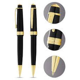 Cross Bailey Light Ballpoint Pen Black Resin Gold Plated Trim - AT0742-9