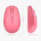 Rii RM700 Wireless Mouse  2.4G Silent Mouse with USB Nano Receiver - Pink