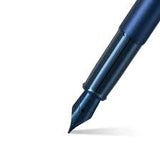Sheaffer® 100 9371 Satin Blue Fountain Pen With PVD Blue Trim - E0937153
