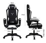 Deli E4936WHT Incubus Gaming Chair - White/Black