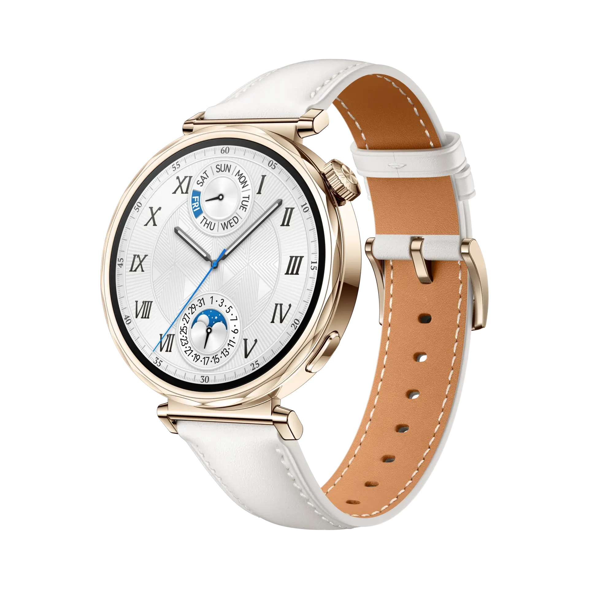 Huawei Watch GT 5 GPS 41mm White Leather Strap - White