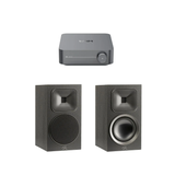 WiiM Amp Multiroom Stream Amplifier + Martin Logan Motion Foundation B1 Bookshelf Speakers In Black
