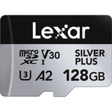 Lexar 128GB Professional Silver Plus microSDXC UHS-I Memory Card