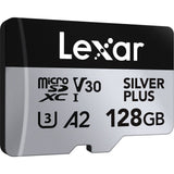 Lexar 128GB Professional Silver Plus microSDXC UHS-I Memory Card