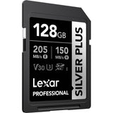 Lexar 128GB Professional Silver Plus UHS-I SDXC Memory Card (205 MB/s)