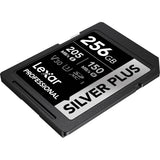 Lexar 256GB Professional Silver Plus UHS-I SDXC Memory Card (205 MB/s)