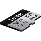 Lexar 64GB Professional Silver Plus microSDXC UHS-I Memory Card