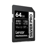 Lexar 64GB Professional Silver Pro SDXC UHS-II Memory Card (280 MB/s)