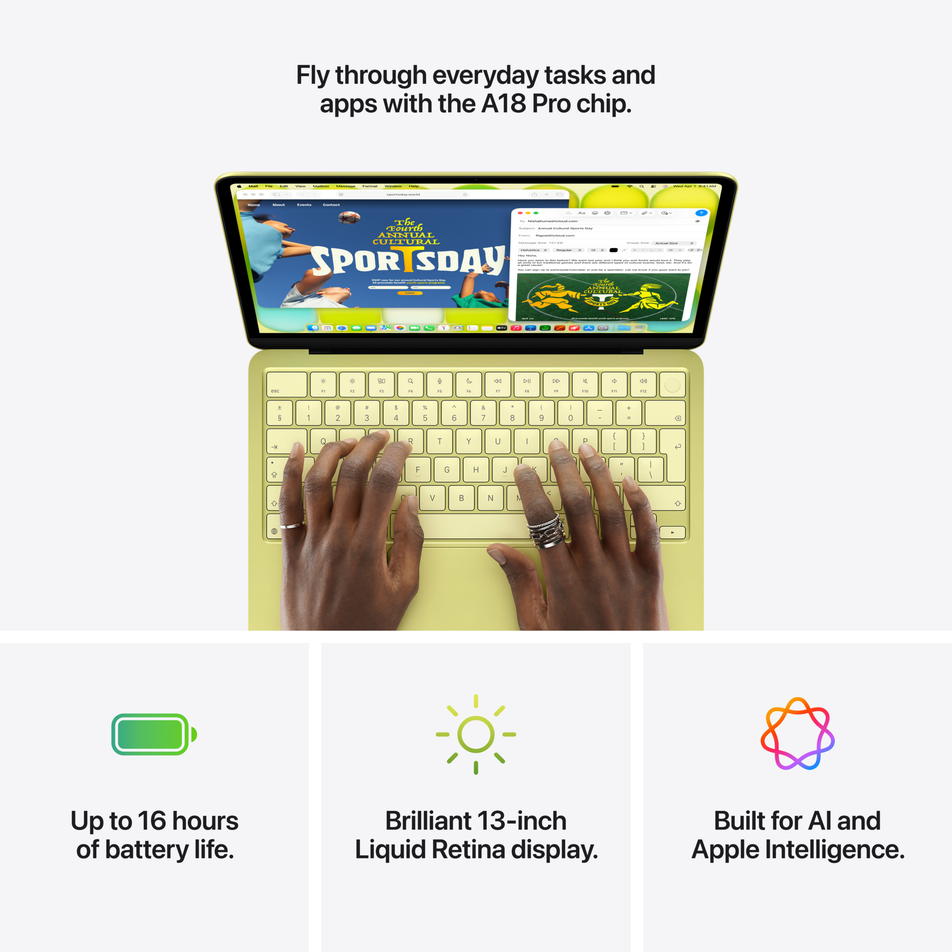 Apple MacBook Neo 13" Touch ID Citrus - MHFE4ZE/A