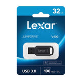 Lexar JumpDrive V400 32GB USB 3.0 Flash Drive Black