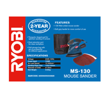 Ryobi 13 Piece Orbital Mouse Sander 130 W MS-130