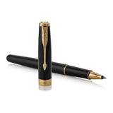 Parker Sonnet Rollerball Pen Black Lacquer Gold Trim - NS1931496