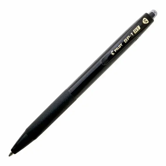 Pilot BP-1RT Medium Pen Black 12Pack - C-BP-1RT-M-12B