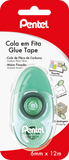 Pentel Glue Tape 6mm x 12m Clear - ERTP126KO