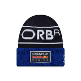 Red Bull Racing F1 Kids' Beanie Team Cuff Knit New Era Blue - 2026
