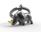 Metalmorphose Metal Keyring - Rhino Black