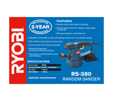 Ryobi RS-380 Random Orbital Sander 380 W