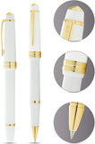 Cross Bailey Light Ballpoint Pen White Resin with Gold Plated Trim - AT0742-10
