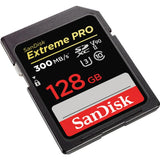 SanDisk Extreme Pro 128GB UHS-II V90 SDXC Memory Card (300MB/s)