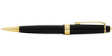 Cross Bailey Light Ballpoint Pen Black Resin Gold Plated Trim - AT0742-9